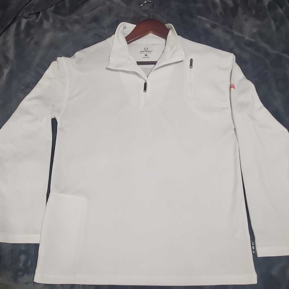 SCOTTeVEST White Quarter-Zip Pullover